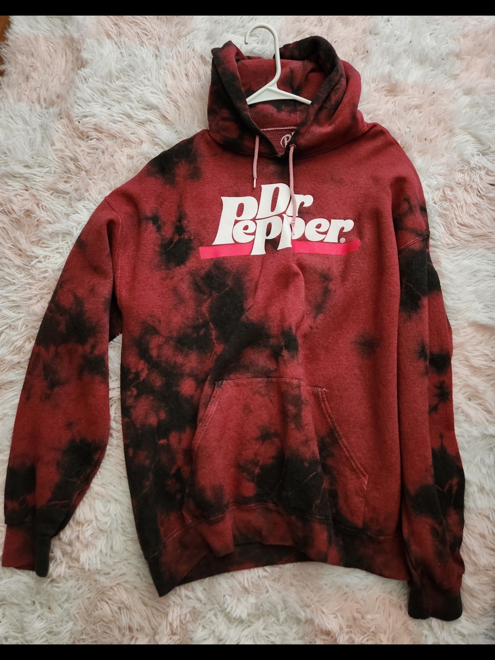 NWOT Womens Dr Pepper Tie-Dye Hoodie Sweatshirt